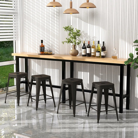 24 Metal Chairs Set of 4 with Removable Back-Gun