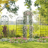 4 Pack 71 x 20 Inches Metal Garden Trellis for Climbing Plants-White