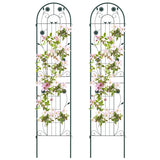 2 Pack 86.5 x 20 Inches Metal Garden Trellis for Climbing Plants-Green