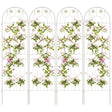 4 Pack 71 x 20 Inches Metal Garden Trellis for Climbing Plants-White