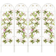 4 Pack 71 x 20 Inches Metal Garden Trellis for Climbing Plants-White