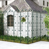 2 Pack 86.5 x 20 Inches Metal Garden Trellis for Climbing Plants-Green