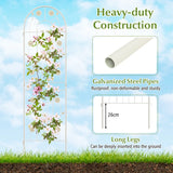 4 Pack 71 x 20 Inches Metal Garden Trellis for Climbing Plants-White