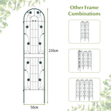 2 Pack 86.5 x 20 Inches Metal Garden Trellis for Climbing Plants-Green
