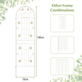 4 Pack 71 x 20 Inches Metal Garden Trellis for Climbing Plants-White