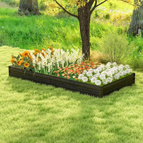 Large Outdoor Metal Planter Box for Vegetable Fruit Herb Flower