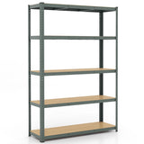 5-Tier Heavy Duty Metal Shelving Unit with 2200 LBS Total Load Capacity-Gray