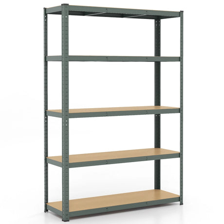 5-Tier Heavy Duty Metal Shelving Unit with 2200 LBS Total Load Capacity-Gray