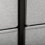 HOMCOM Fabric Chest of Drawers, Industrial Bedroom Dresser with 8 Fabric Drawers, Steel Frame and Wooden Top for Nursery, Living Room, Hallway, Grey