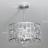 HOMCOM 72 Glass Crystallite Chandelier - Silver-Tone