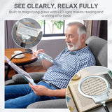 HOMCOM Electric Rise/Recline Armchair, with Reading Light - Grey