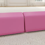 SPORTNOW 7.7ft Folding Gymnastics Beam, Floor Balance Beam for Kids with Anti-Slip Base, Gymnastics Equipment for Home, Pink