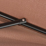 Outsunny 2.3m Half-Square Parasol, for Balconies and Walls - Brown