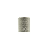 Millhouse Brass Watson Cylinder Knurled Cabinet Knob on Concealed Fix - Satin Nickel - Each