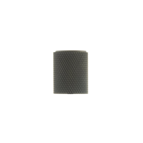 Millhouse Brass Watson Cylinder Knurled Cabinet Knob on Concealed Fix - Urban Dark Bronze - Each