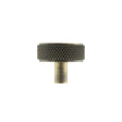 Millhouse Brass Hargreaves Disc Knurled Cabinet Knob on Concealed Fix - Antique Brass - Each