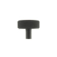 Millhouse Brass Hargreaves Disc Knurled Cabinet Knob on Concealed Fix - Matt Black - Each