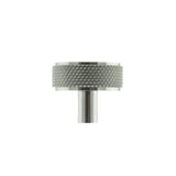 Millhouse Brass Hargreaves Disc Knurled Cabinet Knob on Concealed Fix - Polished Chrome - Each