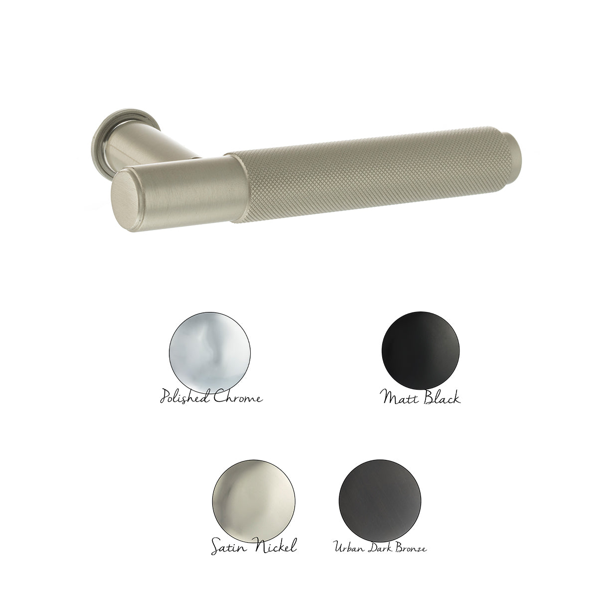 Millhouse Brass Crompton Lever Door Handle on Concealed Round Rose - Polished Chrome - Set