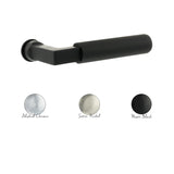 Millhouse Brass Cartwright Lever Door Handle on Concealed Round Rose - Matt Black - Pair