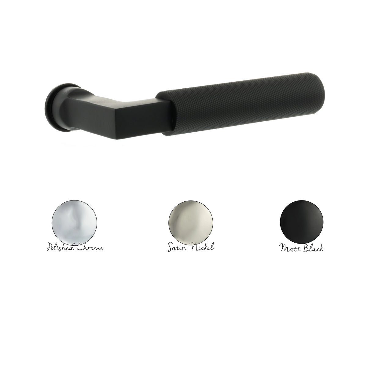 Millhouse Brass Cartwright Lever Door Handle on Concealed Round Rose - Satin Nickel - Set