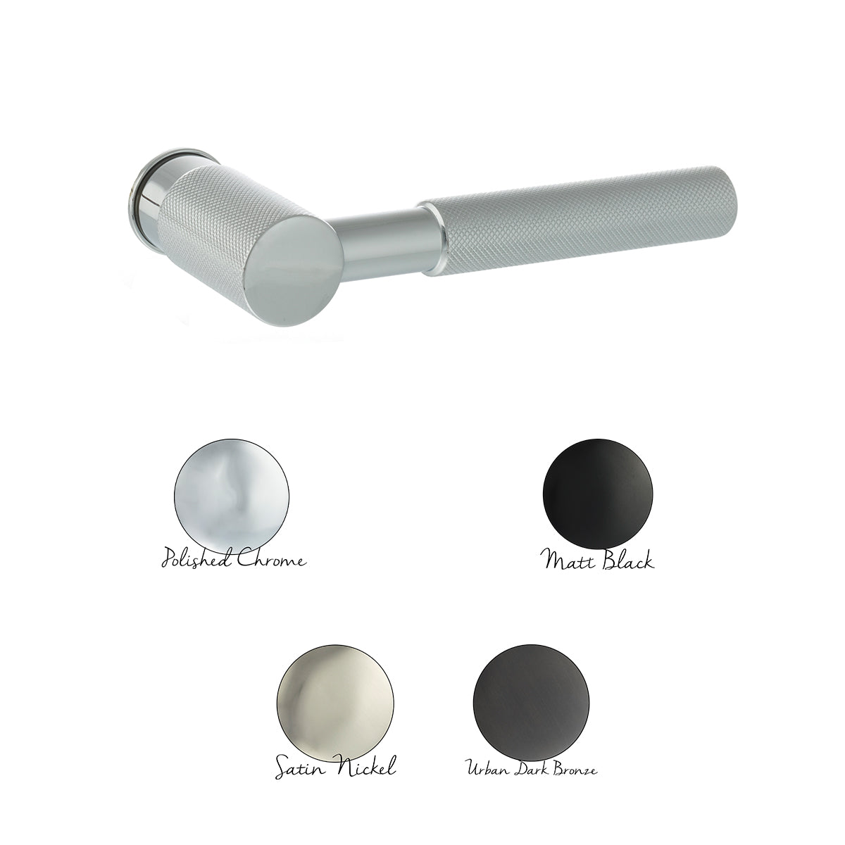 Millhouse Brass Mason Lever Door Handle on Concealed Round Rose - Satin Nickel - Set