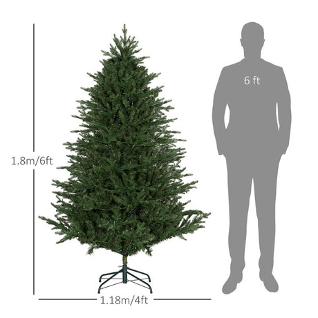 HOMCOM 6ft LED Lights Artificial Christmas Tree