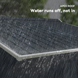 Outsunny 9 x 6ft Metal Bicycle Shed, Outdoor Storage Tool House with Ventilation Slots, Foundation Kit and Lockable Double Doors, Dark Grey