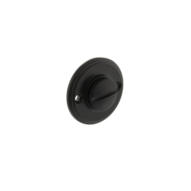 Millhouse Brass Solid Brass Oval WC Turn and Release - Matt Black - Each