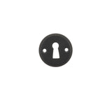 Millhouse Brass Solid Brass Open Key Hole Escutcheons - Matt Black - Pair