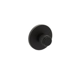 Millhouse Brass Knurled WC Turn and Release on 5mm Slimline Round Rose - Matt Black - Each