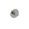 Millhouse Brass Knurled WC Turn and Release on 5mm Slimline Round Rose - Polished Chrome - Each