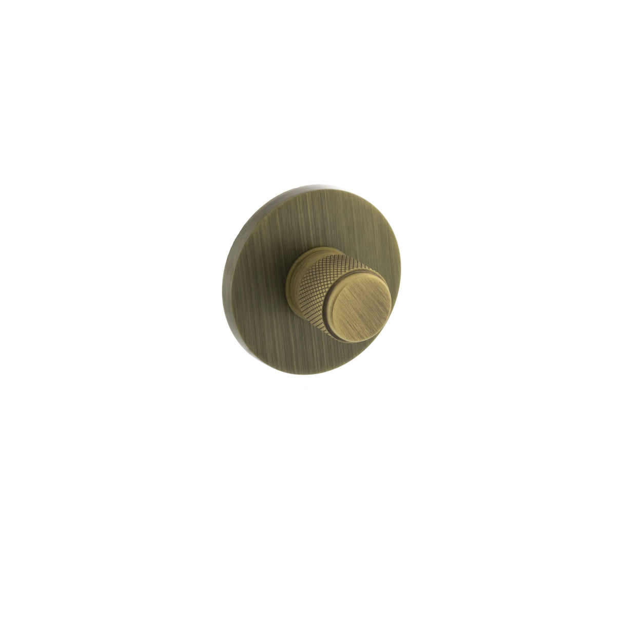 Millhouse Brass Knurled WC Turn and Release on 5mm Slimline Round Rose - Yester Bronze - Each