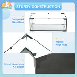 PawHut 3 Tiers Hamster Cage, Gerbil Cage with Deep Glass Bottom, Non-Slip Ramps, Platforms, Hut, Exercise Wheels, Water Bottle, Dish, for Syrian Hamster, Dwarf Hamster, 78.5 x 48.5 x 54.5cm