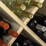 HOMCOM Set of 2 Wooden Wine Rack, X-Shaped Square Tabletop Storage Holder for 24 Bottle, Natural Wood