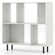 Open Shelf Bookcase with 4 Compartments for Living Room Bedroom-White