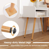 2-Tier Mid Century Modern Nightstand for Living Room Bedroom Set of 2-White