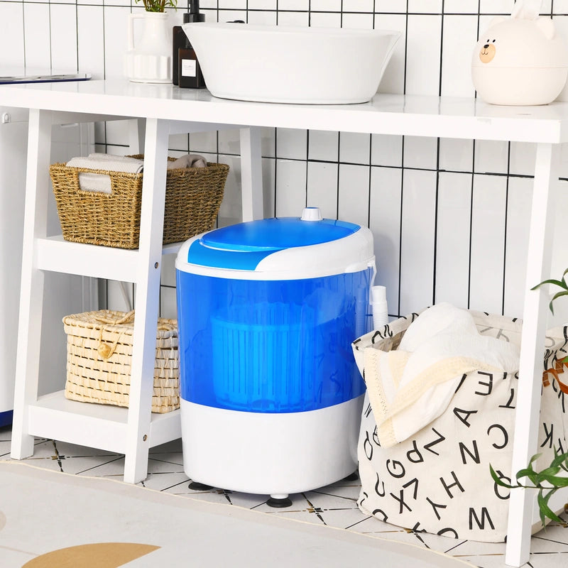 2 in 1 Mini Single Tub Washer Spin Dryer Semi-automatic