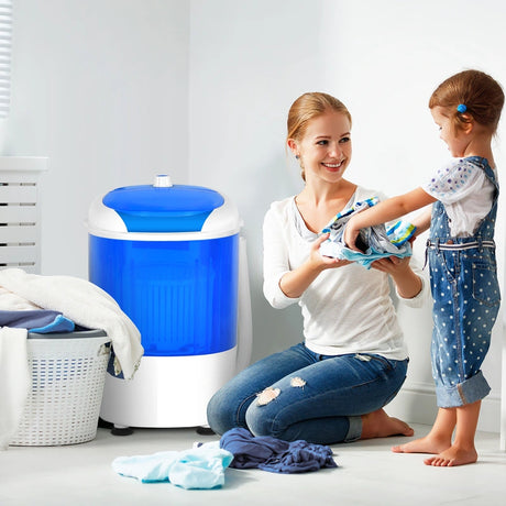 2 in 1 Mini Single Tub Washer Spin Dryer Semi-automatic