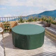 Outsunny Garden Patio Large Furniture Set Round Cover 600D Oxford Waterproof, 193 x 80H cm, Green