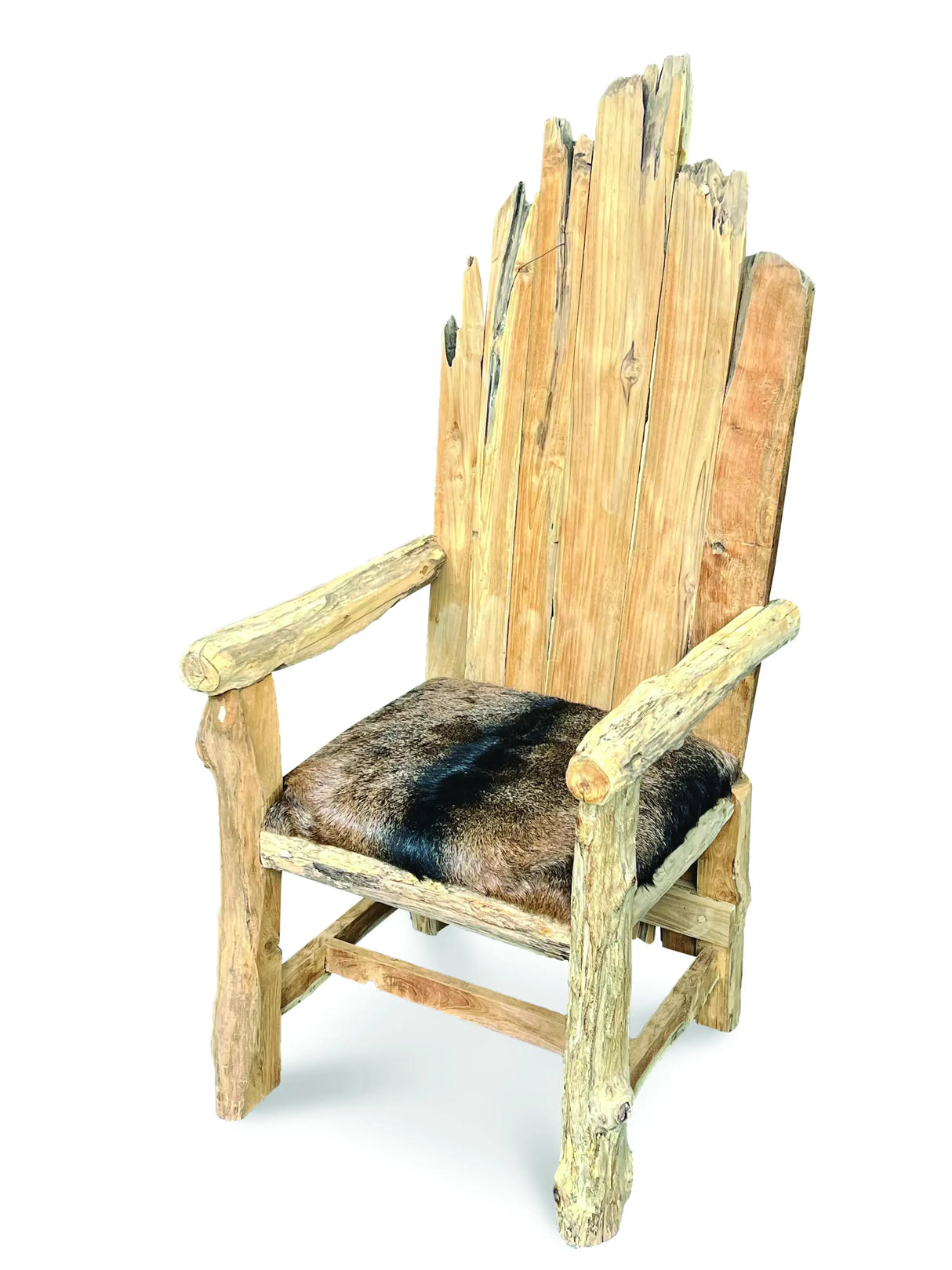 Root Goat Skinned King Chair
