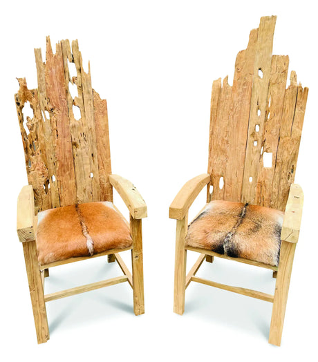 Root Goat Skinned King Chair