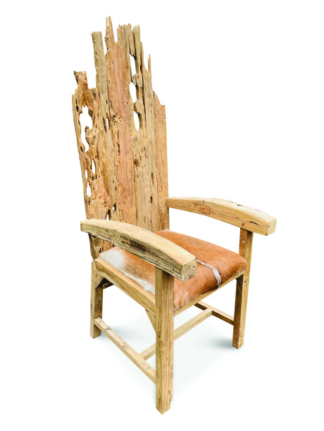 Root Goat Skinned King Chair