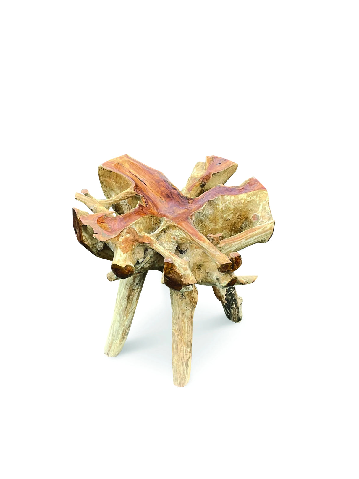 ROOT ROUND DINING TABLE SMALL, WITH 120CM ROUND GLASS