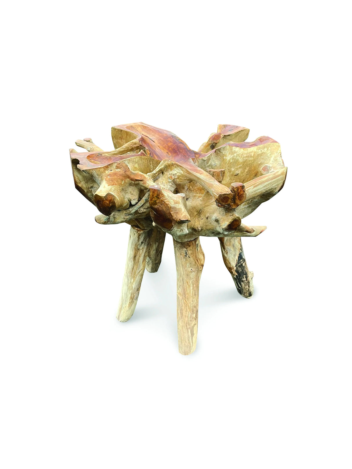 ROOT ROUND DINING TABLE SMALL, WITH 120CM ROUND GLASS