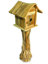 Root bird house with door