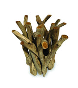 Root Driftwood Side Table With 60 cm Glass