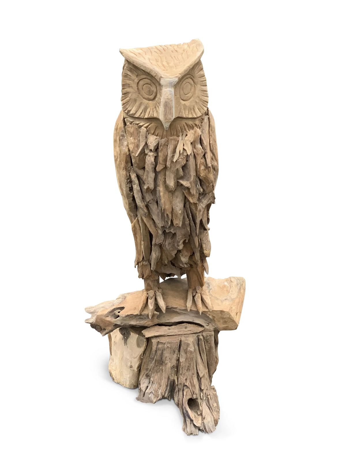 ROOT CARVED OWL 100CM