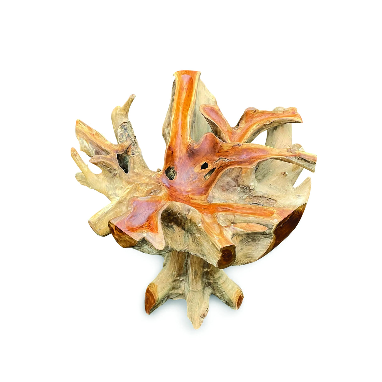 Lombok Round Dining table with glass 120 cm