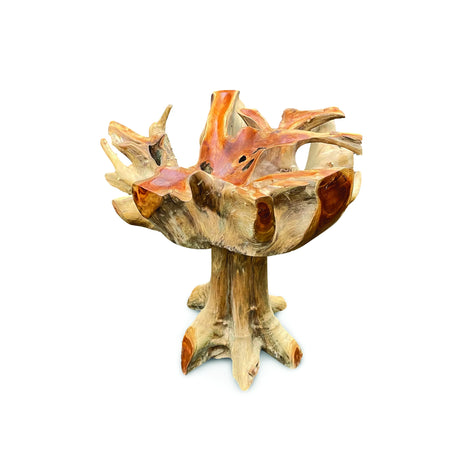 Lombok Round Dining table with glass 120 cm